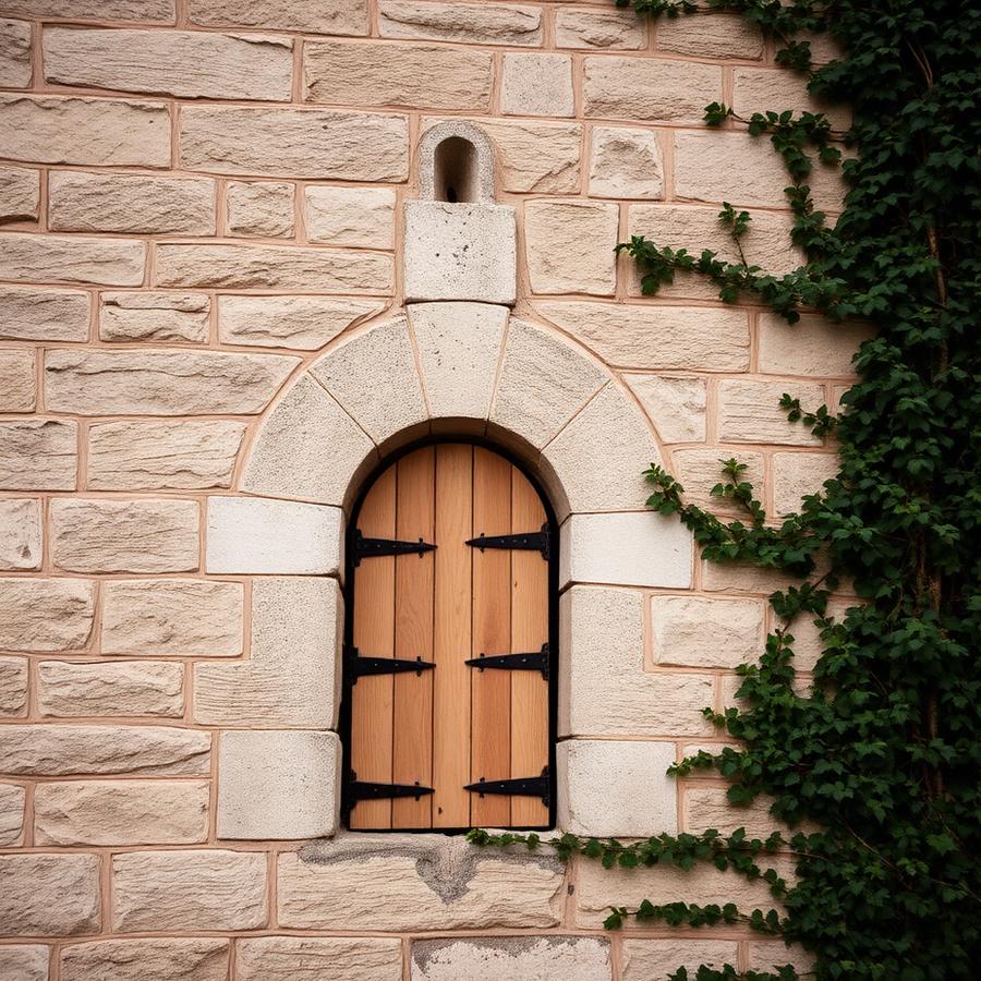 Detail der Sandsteinfassade